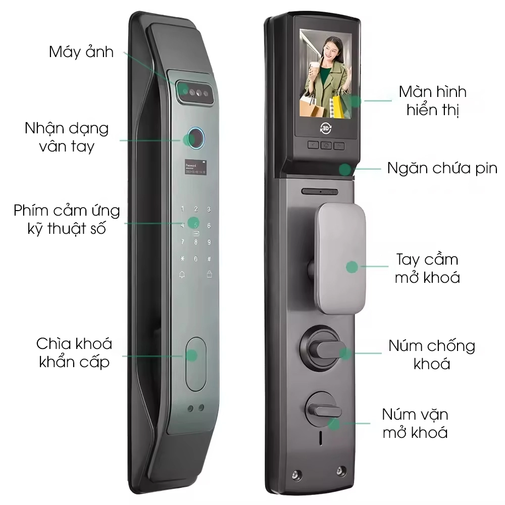 Khoá Cửa Khuôn Mặt Thông Minh Divo DF5 - Chính hãng
